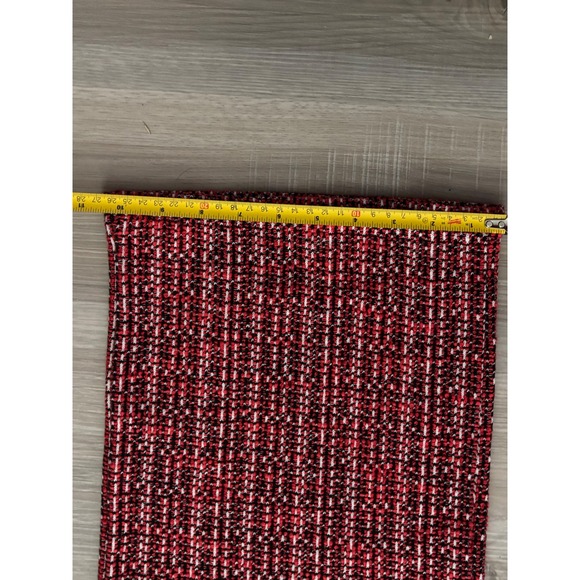 Zara Womens Red Black Tweed Knit Wide Leg Trousers Pants 5584/002/600 Size M NEW - Picture 6 of 8